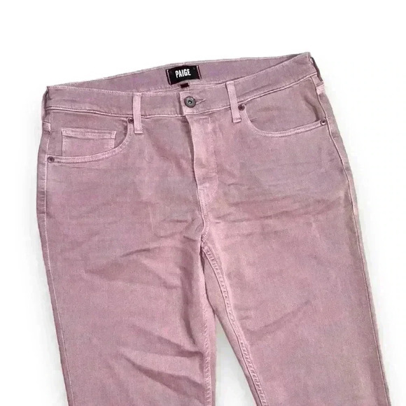 NWT PAIGE LENNOX Slim Fit Jeans Stretch  W33 Straight Pink Casual City Offcie - Picture 6 of 12